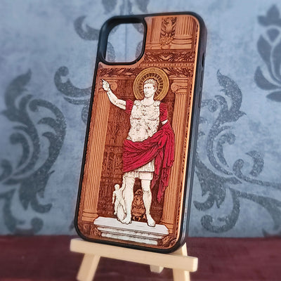 Augustus - Wood Phone Case - Hand Painted