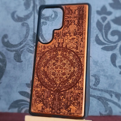 Aztec Calendar - Wood Phone Case