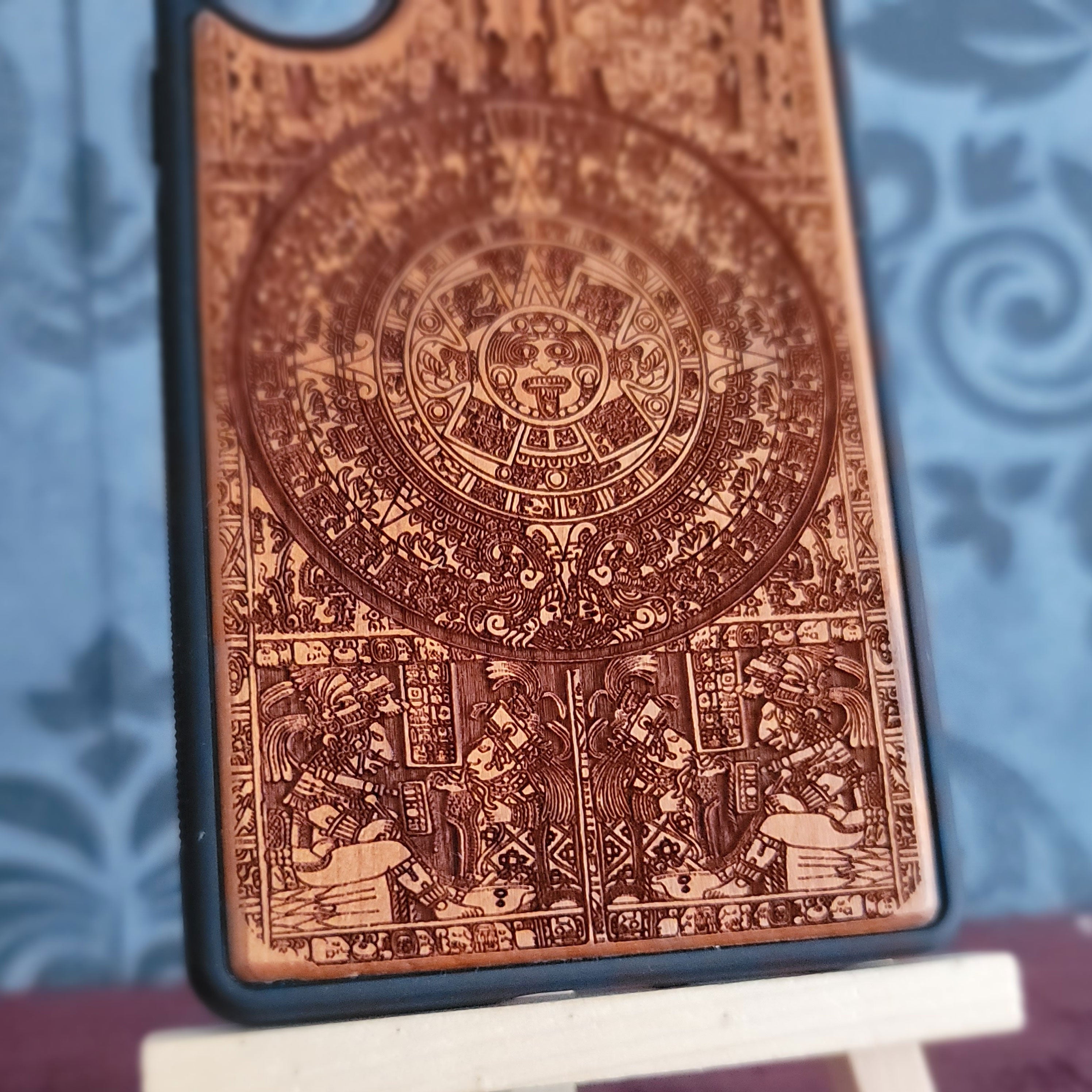 Aztec Calendar - Wood Phone Case