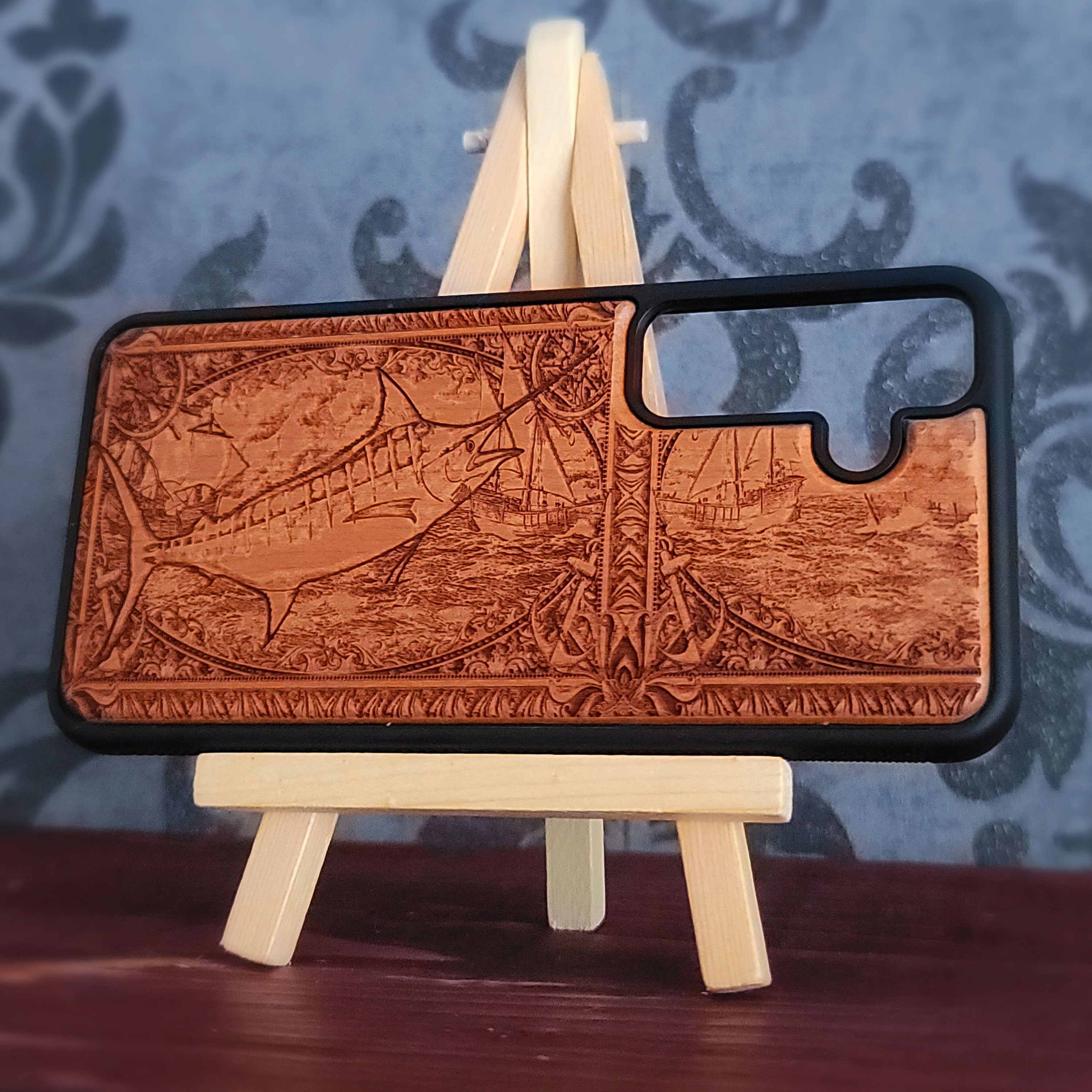 Funda para teléfono con el gran tiburón blanco