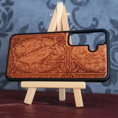 Funda para teléfono con el gran tiburón blanco