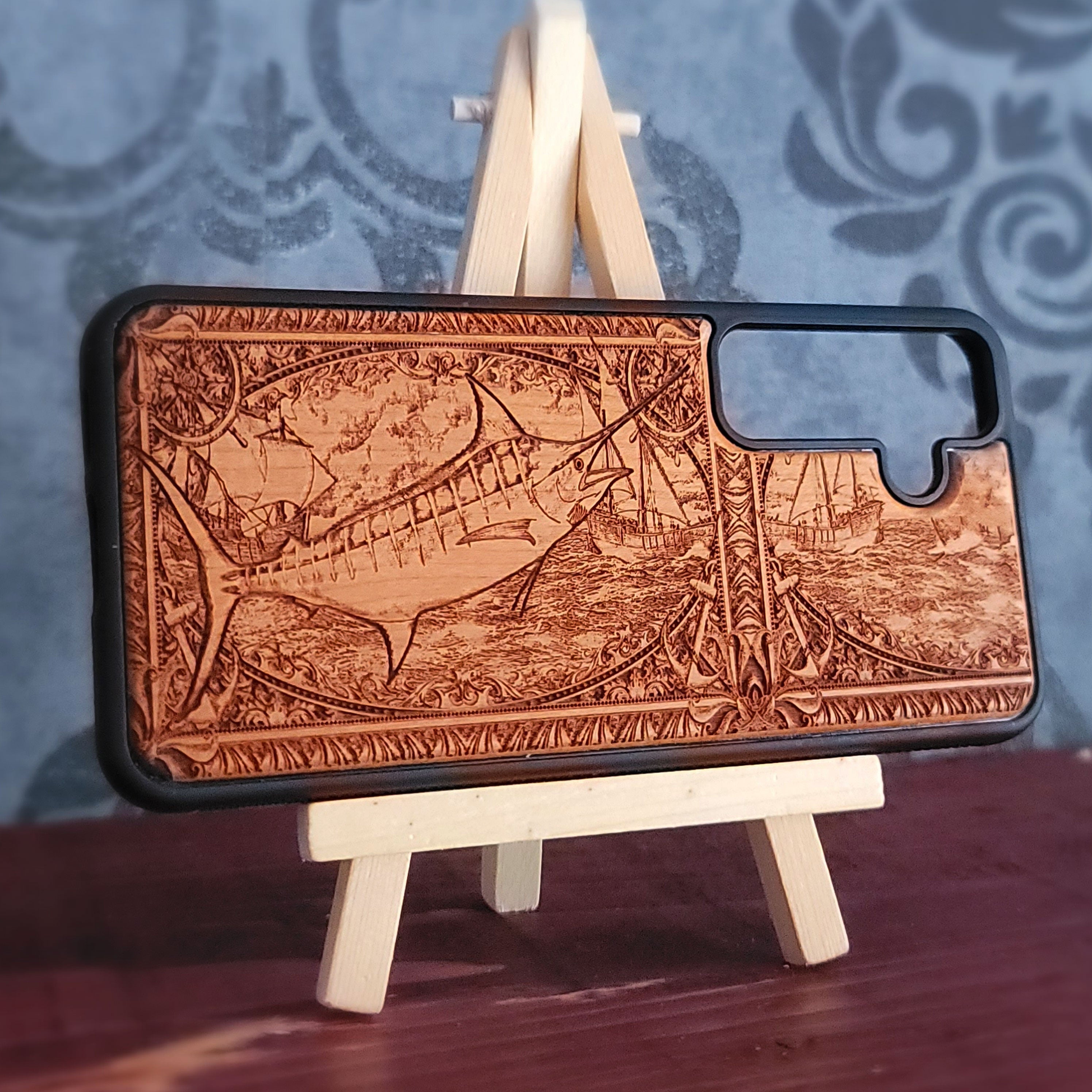 Funda para teléfono con el gran tiburón blanco