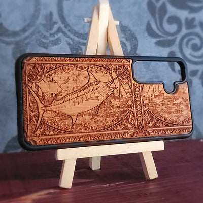 Funda para teléfono con el gran tiburón blanco