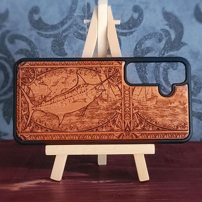 Funda para teléfono con el gran tiburón blanco