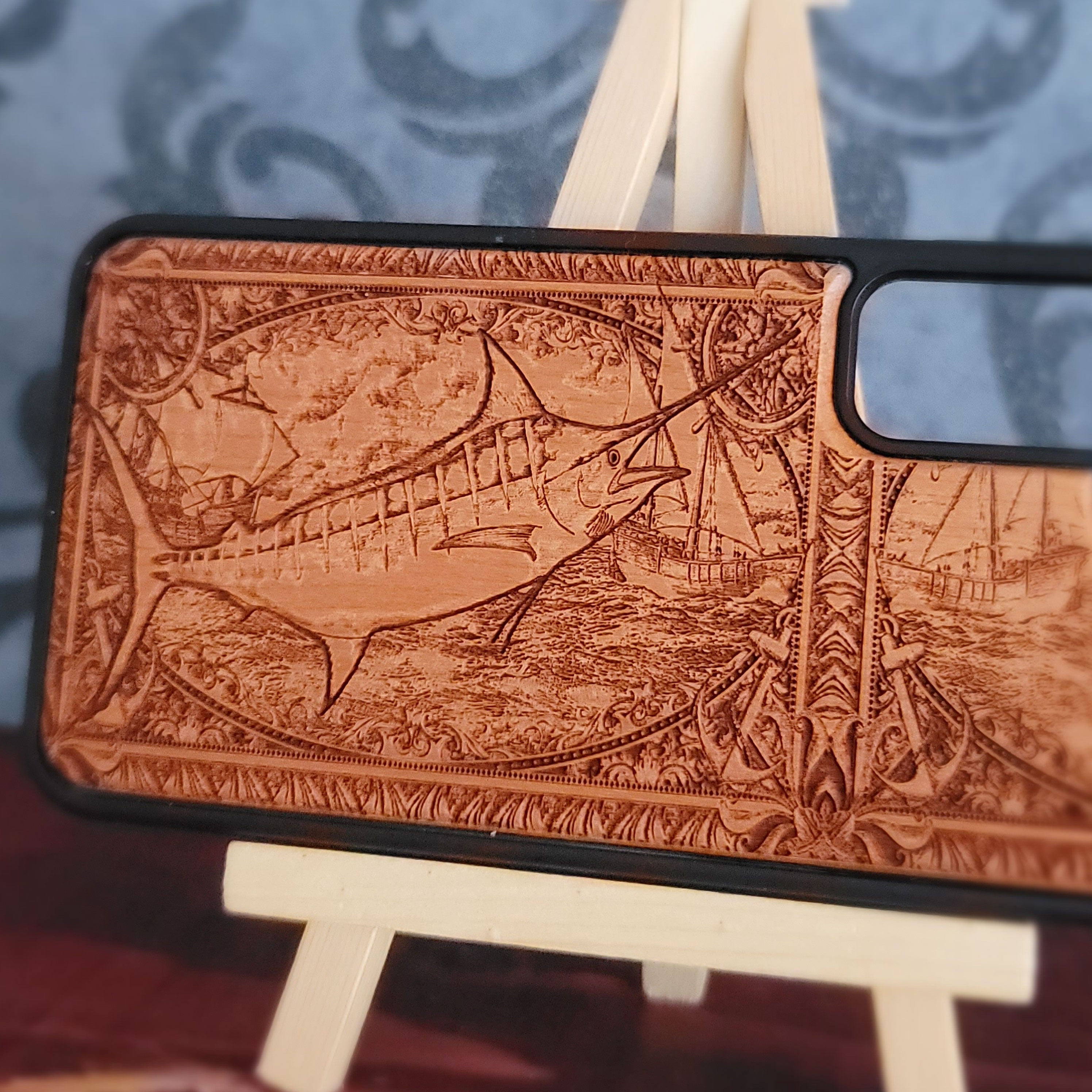Funda para teléfono con el gran tiburón blanco