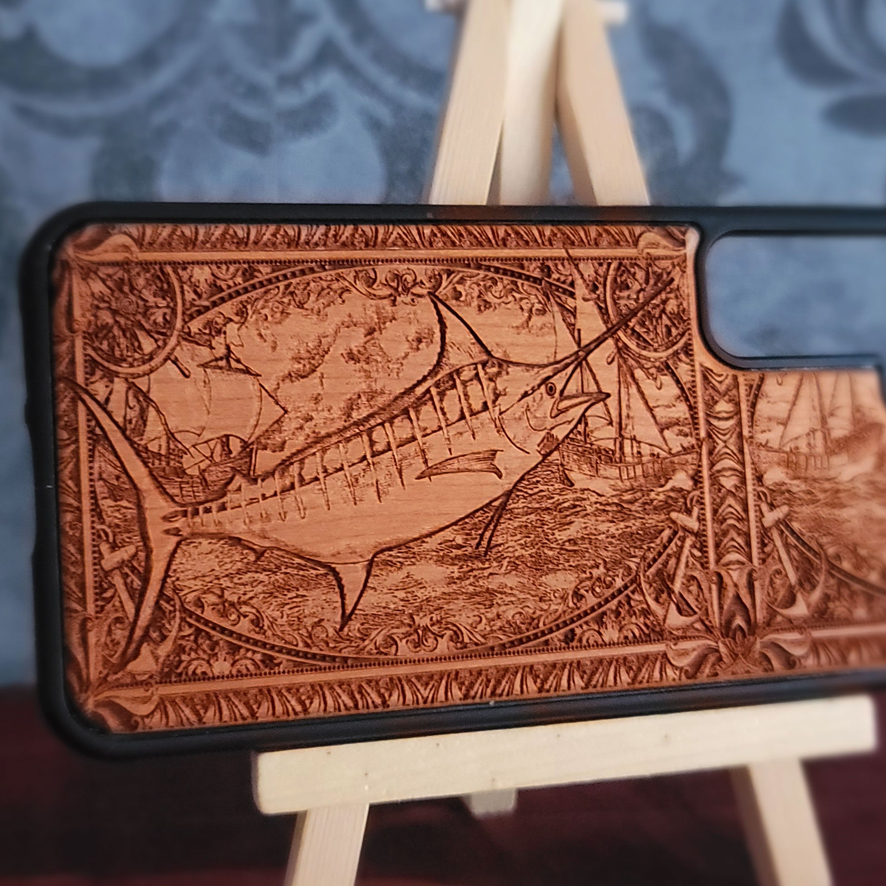 Funda para teléfono con el gran tiburón blanco