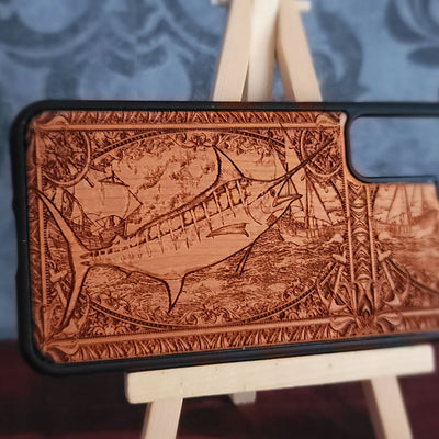 Funda para teléfono con el gran tiburón blanco