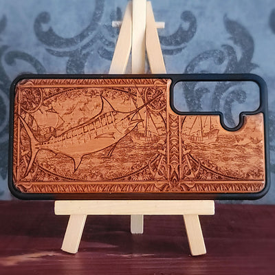 Funda para teléfono con el gran tiburón blanco