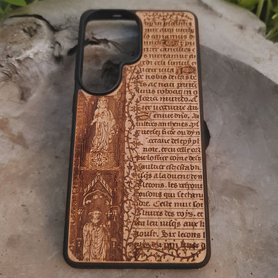 Ancient Book Page Wood Phone Case