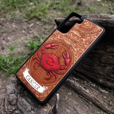 Personalized Cancer star sign phone case with celestial art