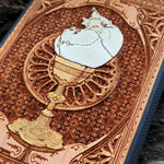 Load image into Gallery viewer, iPhone &amp; Samsung Galaxy Wood Phone Case - The Chalice Gothic Pattern Hand Painted
