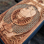 Load image into Gallery viewer, iPhone &amp; Samsung Galaxy Wood Phone Case - The Chalice Gothic Pattern Gold Background

