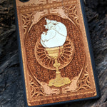 Load image into Gallery viewer, iPhone &amp; Samsung Galaxy Wood Phone Case - The Chalice Gothic Pattern Hand Painted
