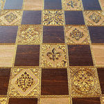 Load image into Gallery viewer, Battle Walnut &amp; Gold Stained Wooden Chess Board Game Set - A3 Size - 1.25&quot; / 32 mm Square
