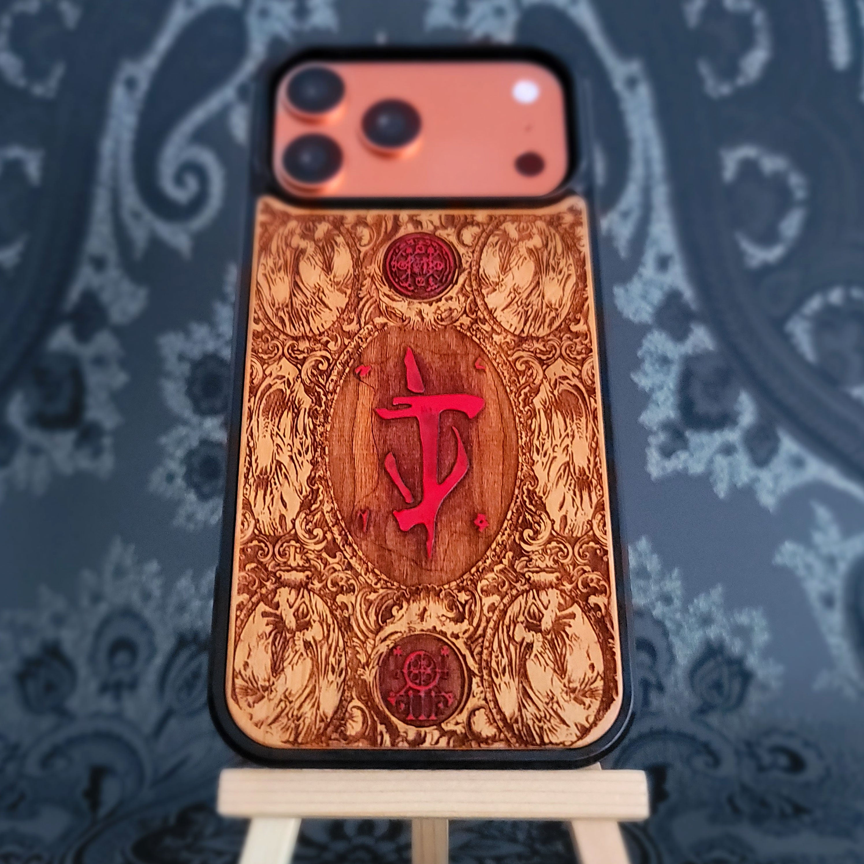 Doom - Wood Phone Case - Hand Painted