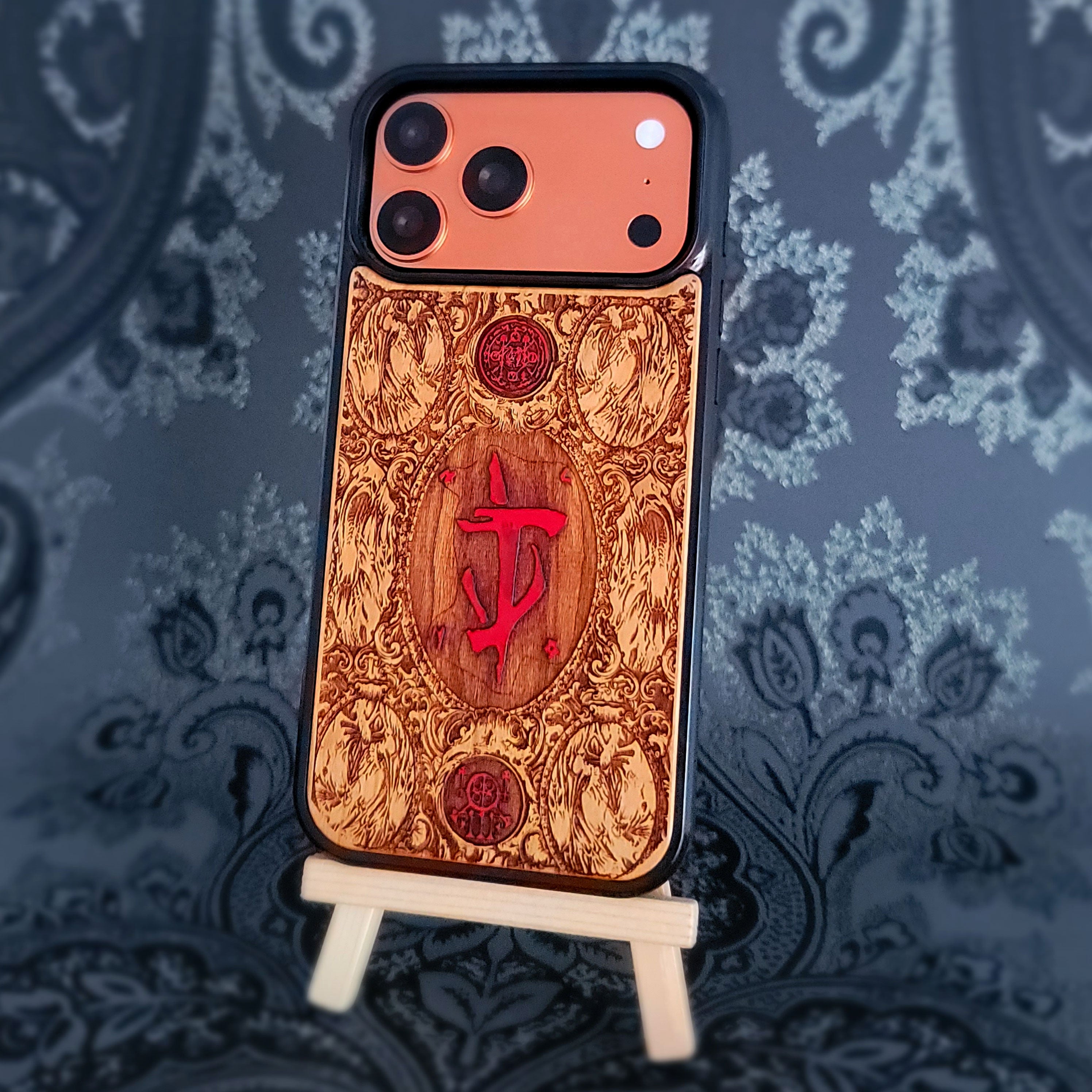 Doom - Wood Phone Case - Hand Painted