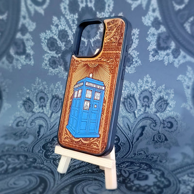 Doctor Who Holz Handyhülle bemalt