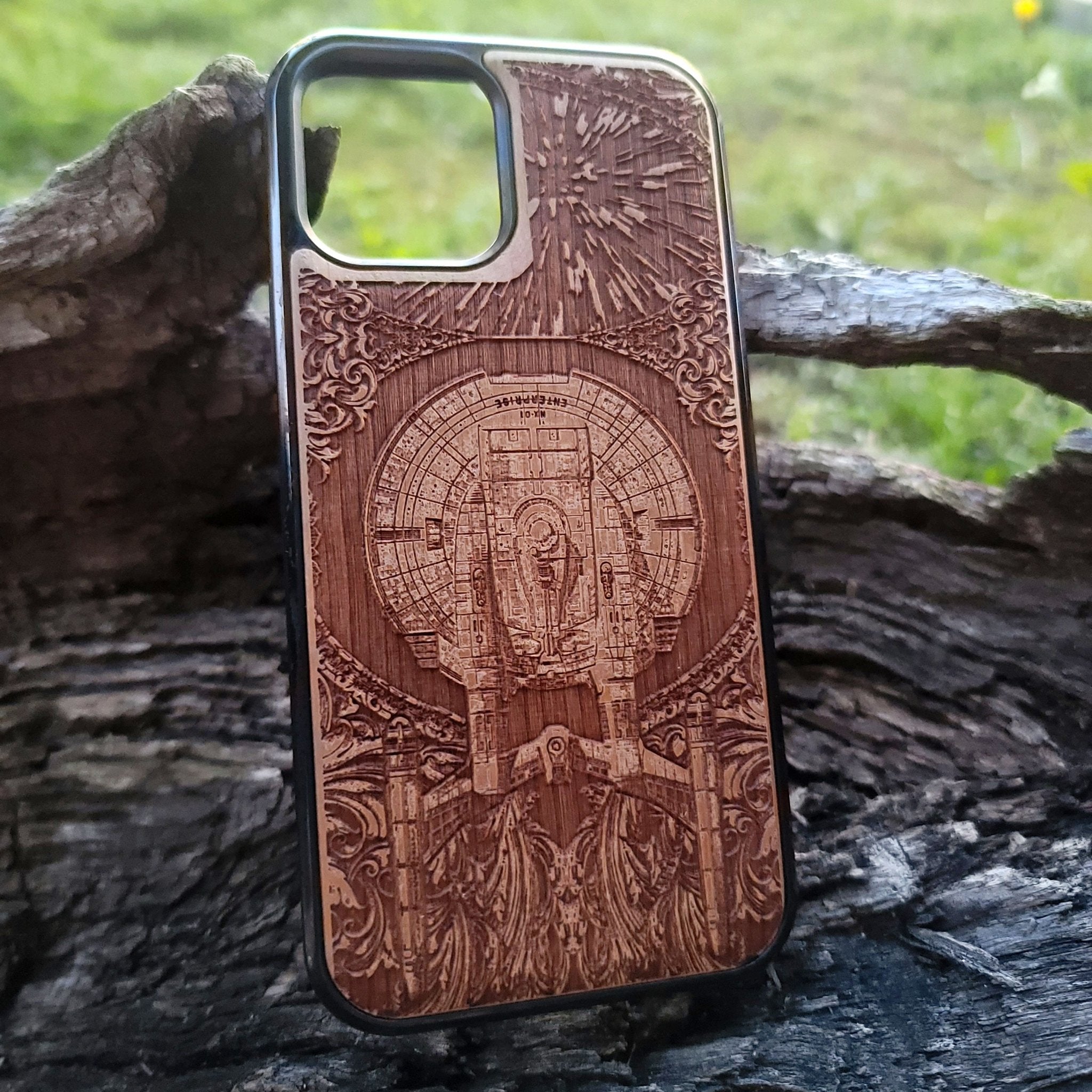 Sci-fi wooden phone case for Star Trek fans Galaxy S