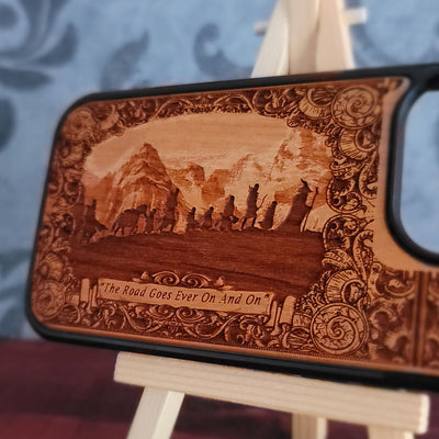 wood phone case laser engraved for iPhone and galaxy