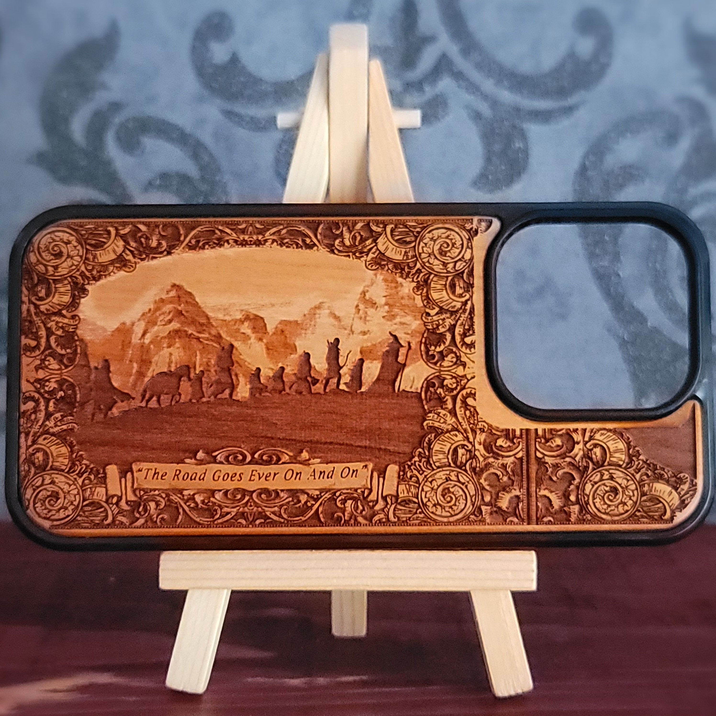 wood phone case laser engraved for iPhone and galaxy