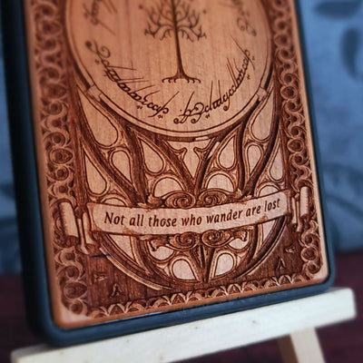 LOTR Wood Phone Case - Text Banner