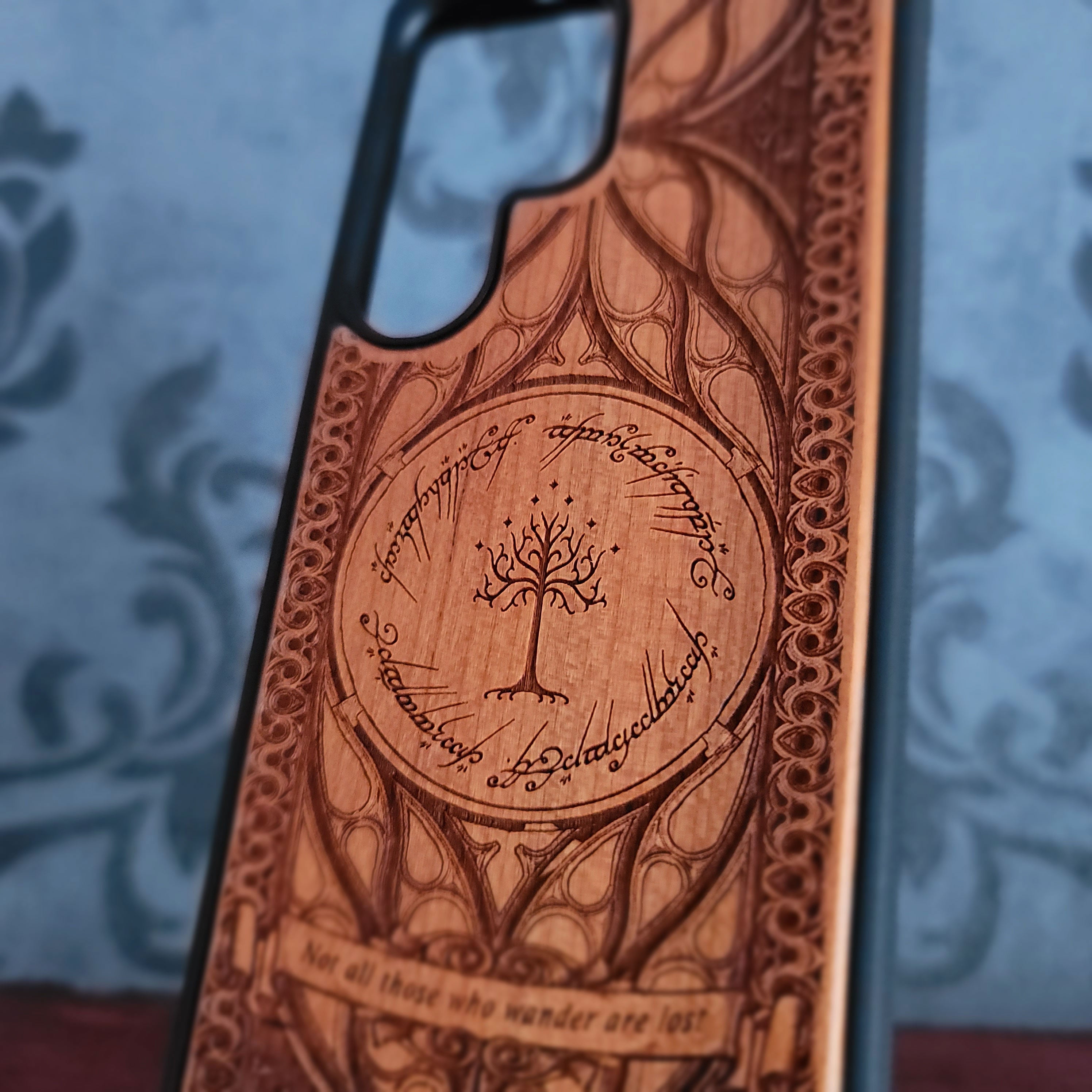 LOTR Wood Phone Case - Text Banner