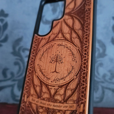 LOTR Wood Phone Case - Text Banner