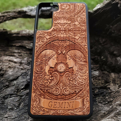 Handcrafted Gemini constellation phone cover for horoscope fans