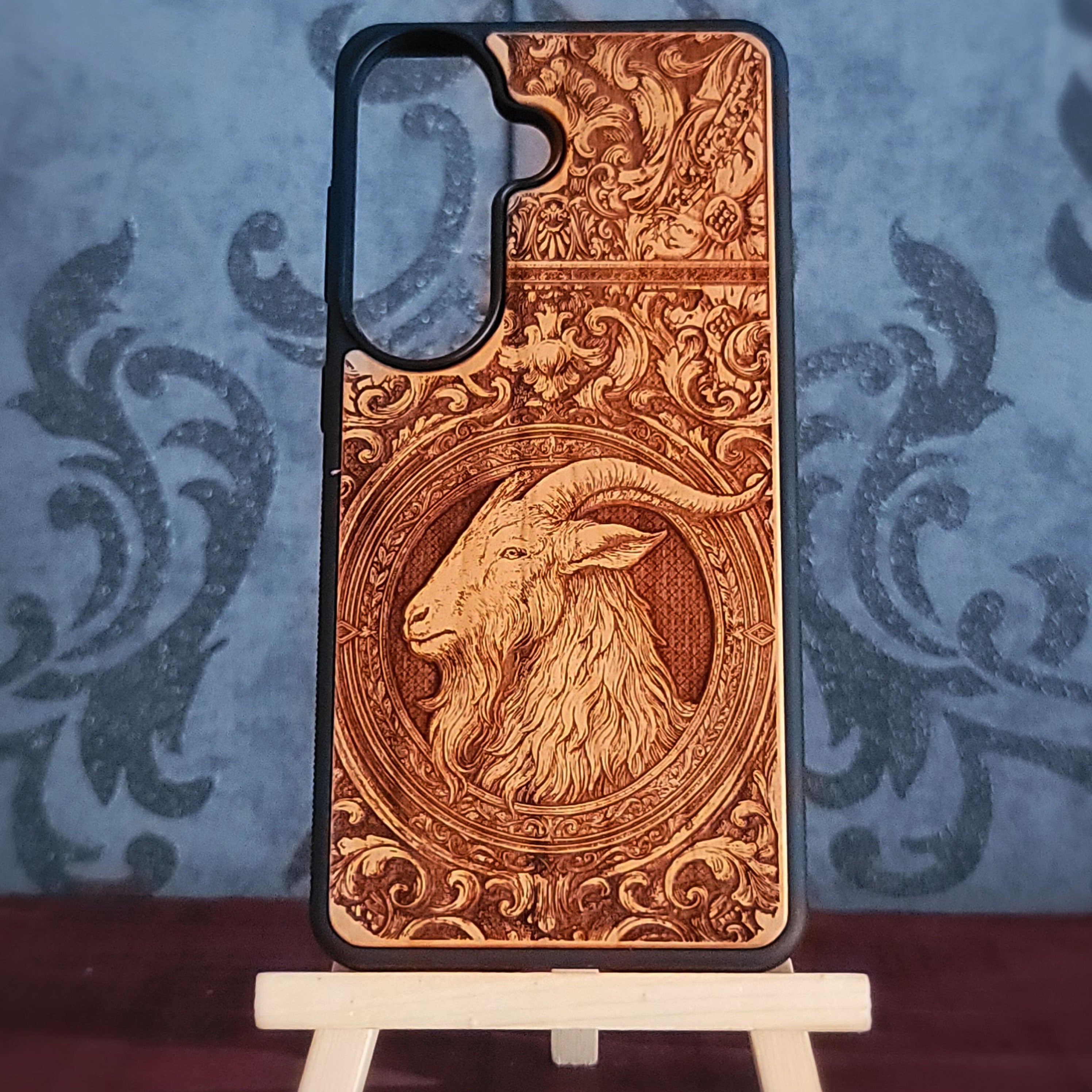 Baphomet Ziegenholz Handytasche 