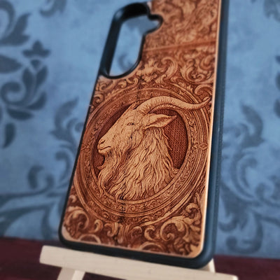 Baphomet Ziegenholz Handytasche 