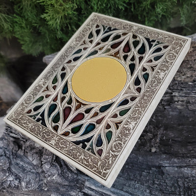 Handmade wooden artwork 'nan' – wood gift for 5 year anniversary, wedding present, gift for him or her, romantic handcrafted decor