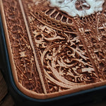 Load image into Gallery viewer, iPhone &amp; Samsung Galaxy Wood Phone Case - Skull Artwork &quot;Cross Skull II&quot; Hand Painted
