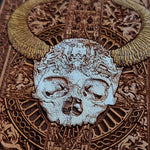Load image into Gallery viewer, iPhone &amp; Samsung Galaxy Wood Phone Case - Skull Artwork &quot;Cross Skull II&quot; Hand Painted
