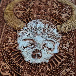 iPhone & Samsung Galaxy Wood Phone Case - Skull Artwork "Cross Skull II" Hand Painted
