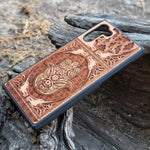 Load image into Gallery viewer, iPhone &amp; Samsung Galaxy Wood Phone Case - Hamsa Hand
