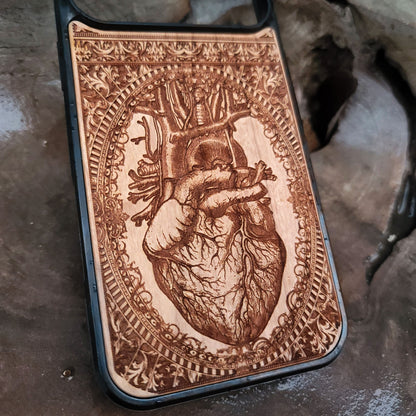 Heart - Wood Phone Case