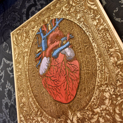 Heart - Carved & Painted - Large