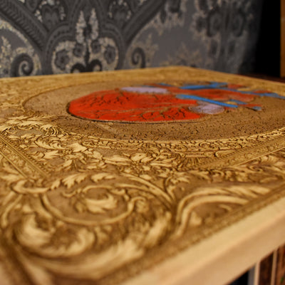 Heart - Carved & Painted - Large