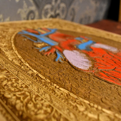 Heart - Carved & Painted - Large