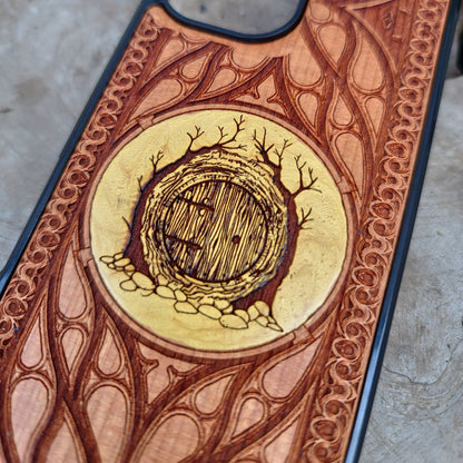 Funda de madera para teléfono - Diseño de símbolo personalizado XXI