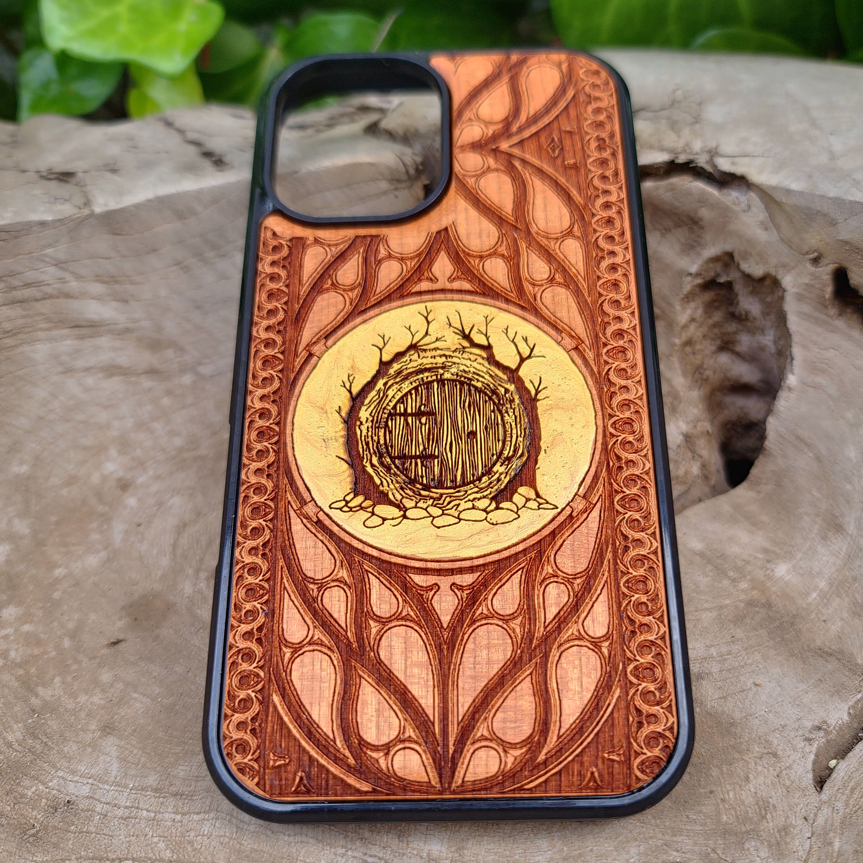 Funda de madera para teléfono - Diseño de símbolo personalizado XXI