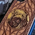 Load image into Gallery viewer, iPhone &amp; Samsung Galaxy Wood Phone Case - Lord of The Rings Fairy Hobbit Door II Hand Painted
