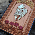 Load image into Gallery viewer, iPhone &amp; Samsung Galaxy Wood Phone Case - Skeleton Artwork &quot;The Hunt II&quot; Hand Painted
