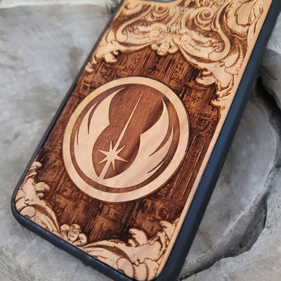 Jedi Order Star Wars - Wood Phone Case Star Wars engraved wood phone case