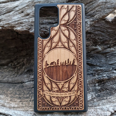 Lord of the Rings custom symbol wood phone case, handcrafted and laser engraved