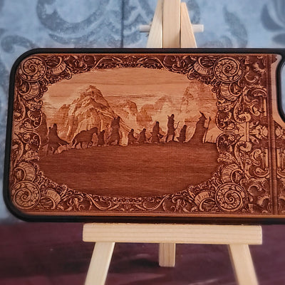 wood phone case laser engraved for iPhone and galaxy