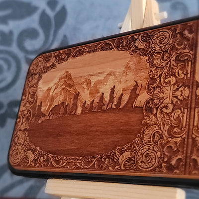 Funda de madera para teléfono - Diseño de símbolo personalizado IX