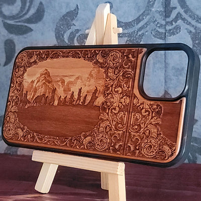 fellowship LOTR wood phone case laser engraved for iphone and samsung galaxy