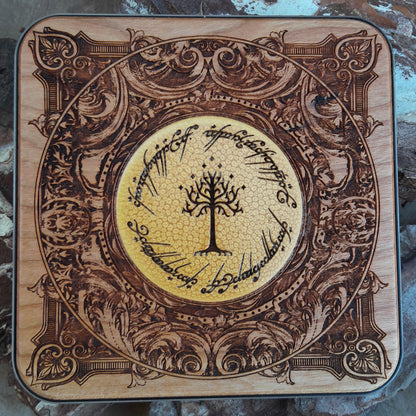 Fantasy Wood Wireless Charger Painted