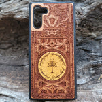 Load image into Gallery viewer, iPhone &amp; Samsung Galaxy Wood Phone Case -  LOTR II Gothic Pattern Hand Painted
